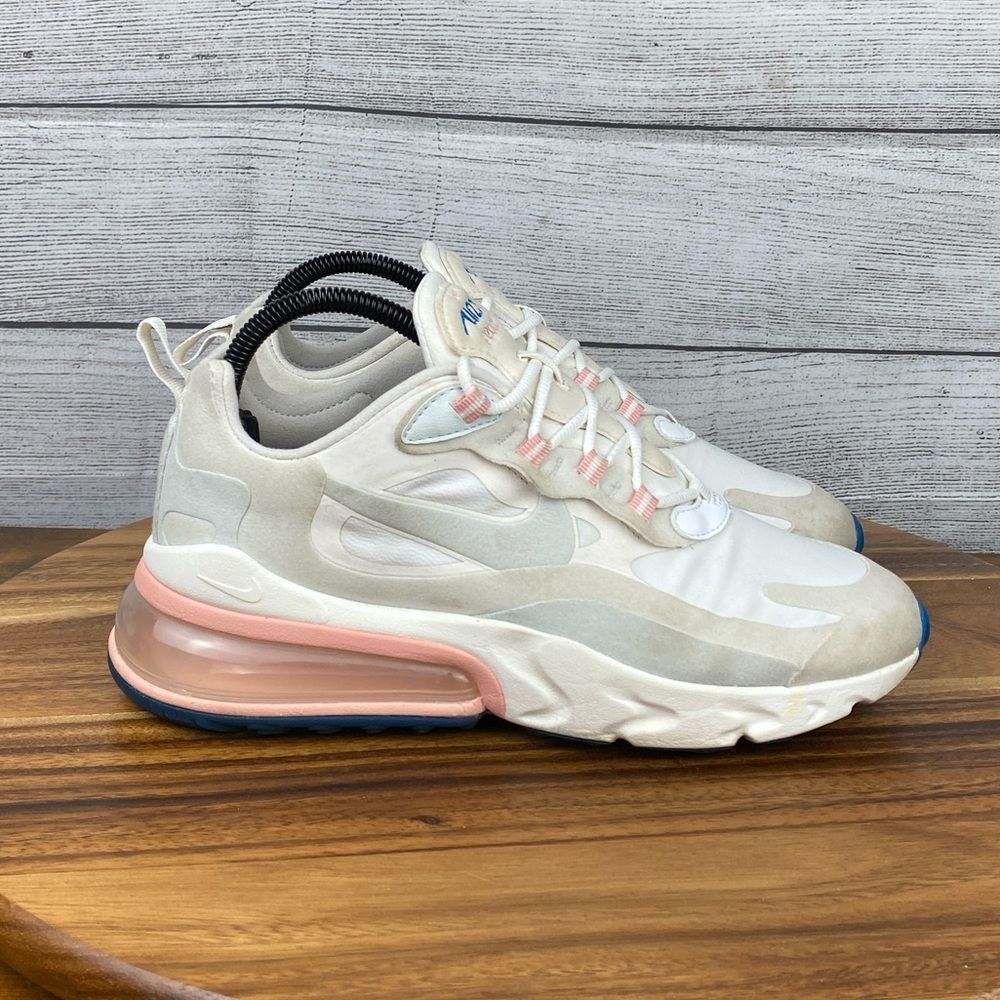 Nike Air Max 270 React Summit White Light Pink Shoes AO4971-100 Women’s Size 8 - Picture 4 of 12